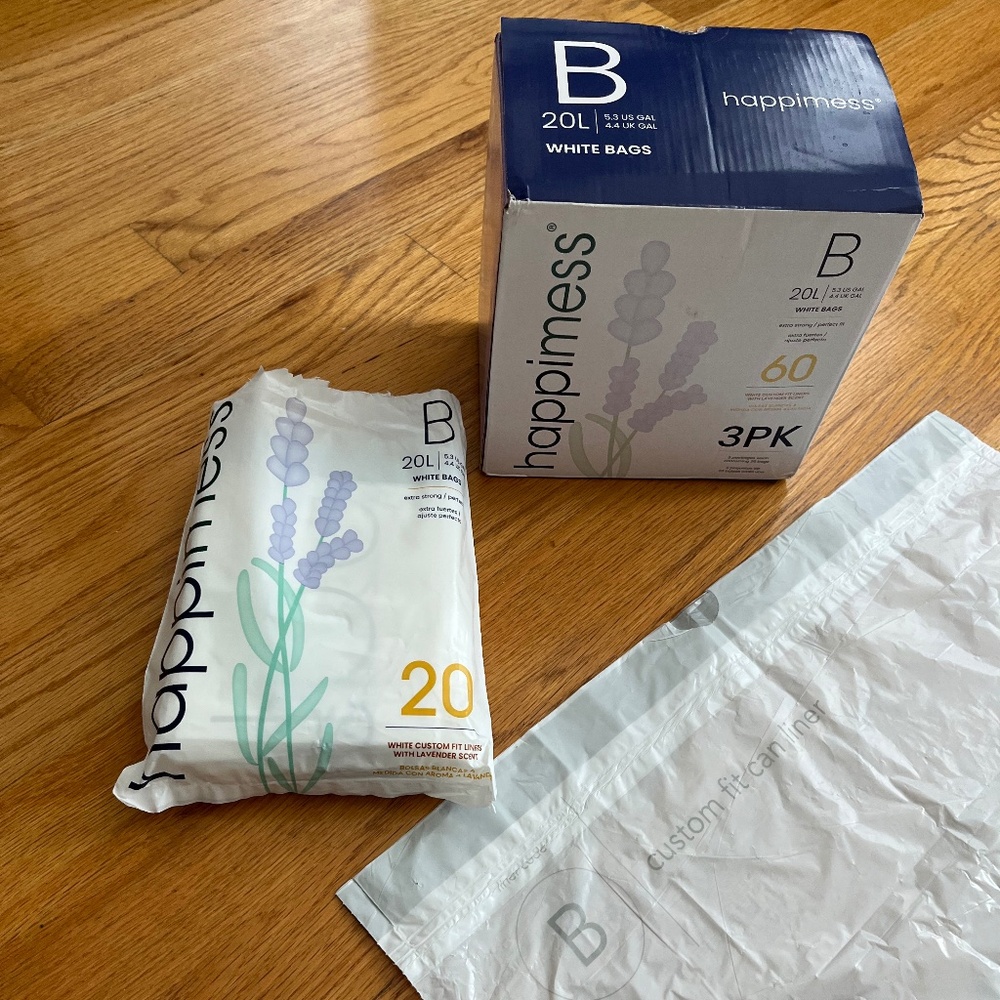 Happimess Trash bags small 20L 5.3 gal Lavender scent